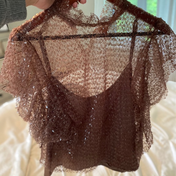 Zara textured sequin top - Picture 2 of 2